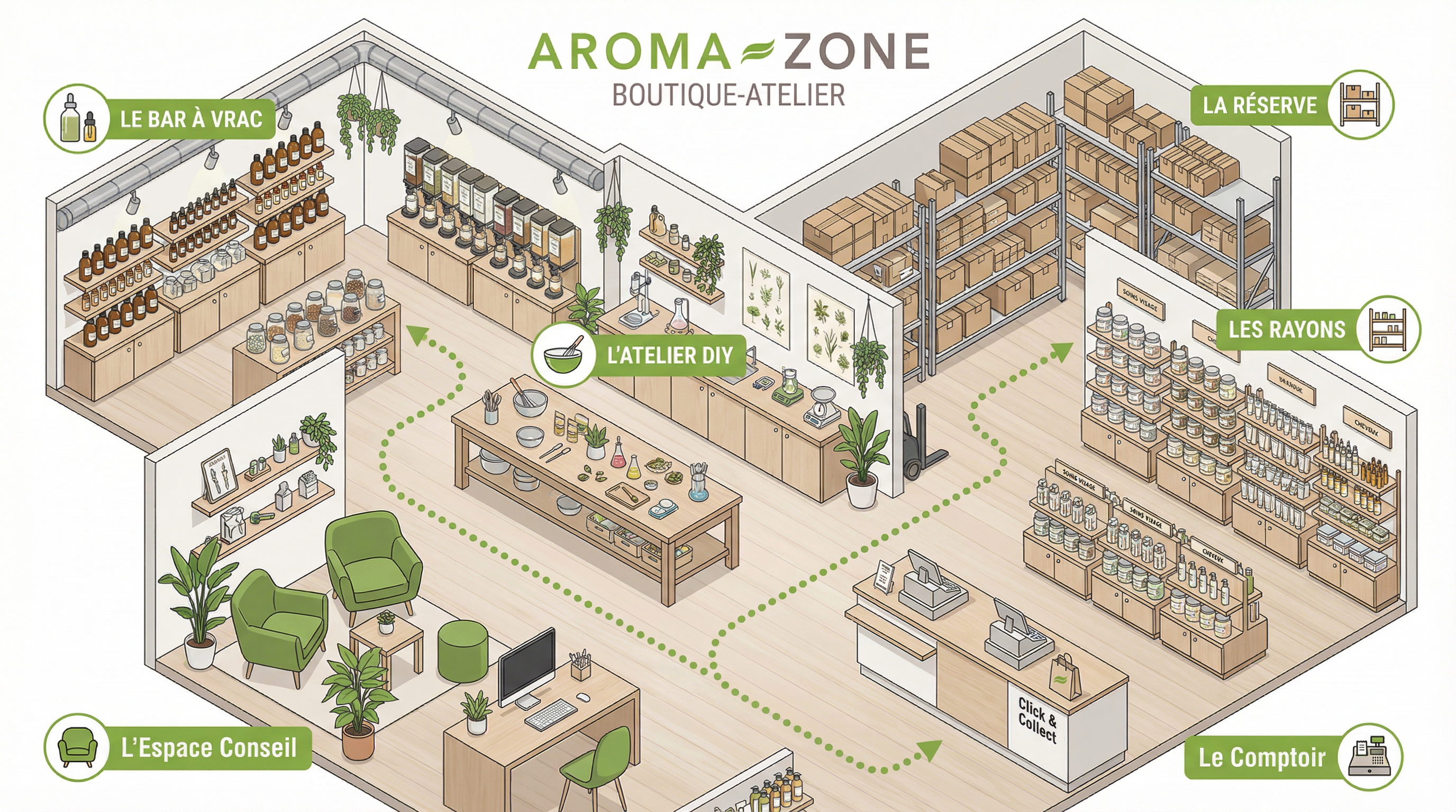 Carte de la boutique Aroma-Zone